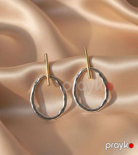 Qadınlar üçün sırğa GRM-017 qızılı/gümüşü — Bakı