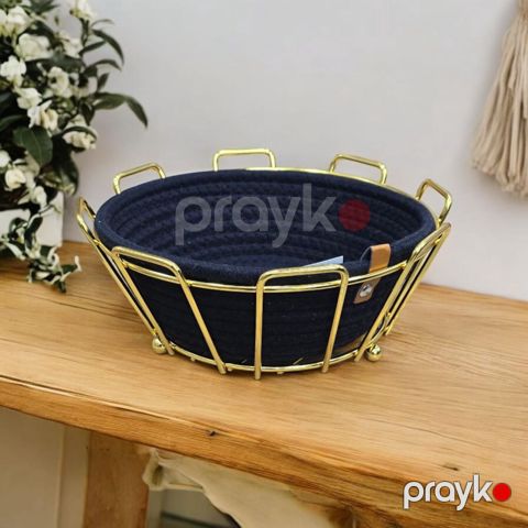 Çörək qabı vm248, qara, metal, 23x8 sm — Bakı