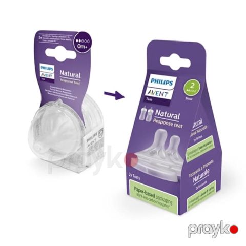 Qidalanma üçün əmziklər Philips Avent Natural Response SCY962/02, yenidoğulan, silikon, 2 əd — Bakı