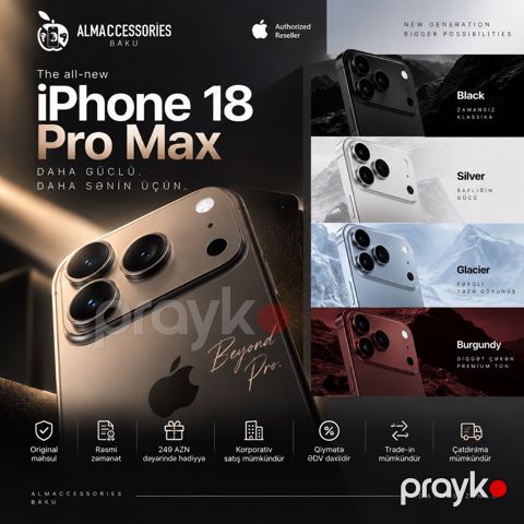 Apple iPhone 18 Pro Max Burgundy 512GB/12GB sifarişi — Bakı