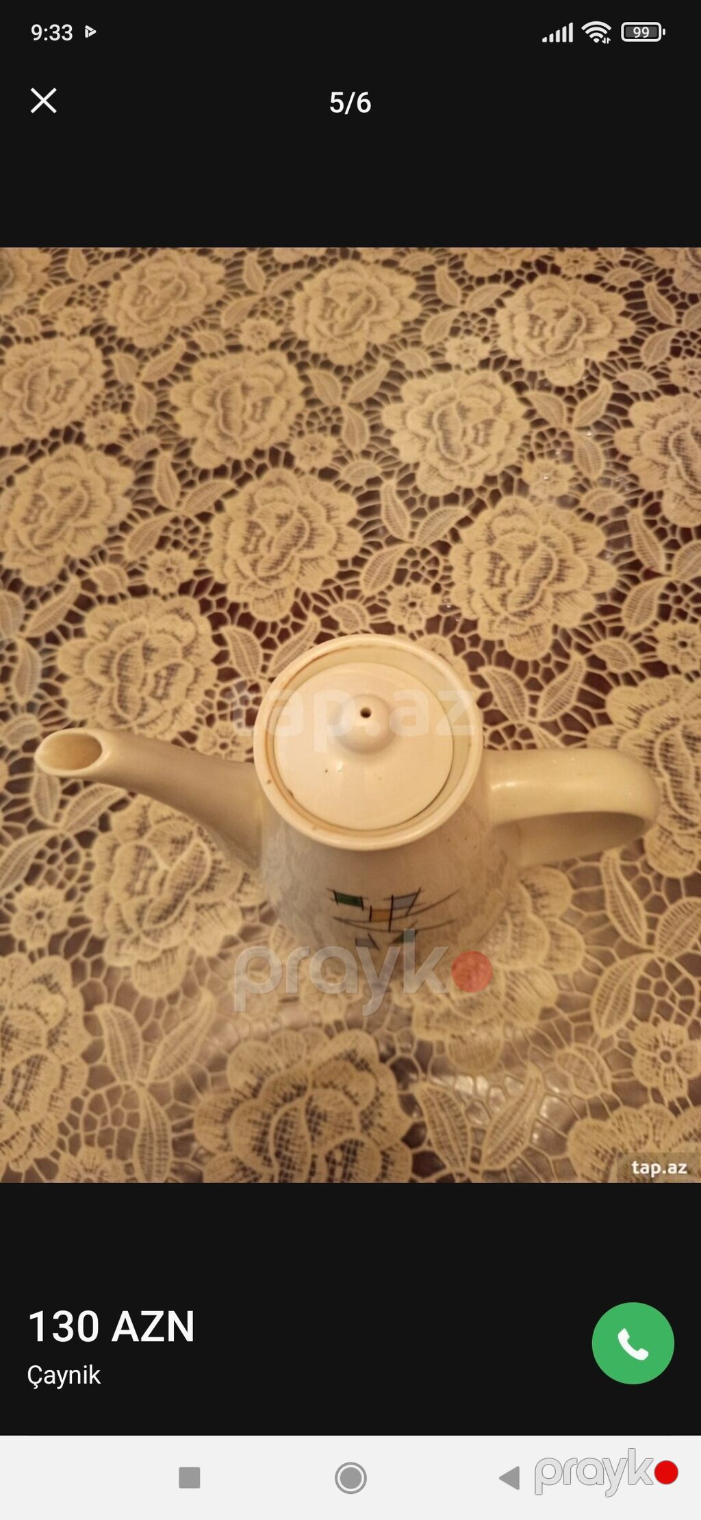 Yeni, rəng - Ağ, Dəm caydanı, Farfor, 2,5 bucket volume l, Ssri — Çaynikler və qəhvə qabları, Sumqayıt (7)