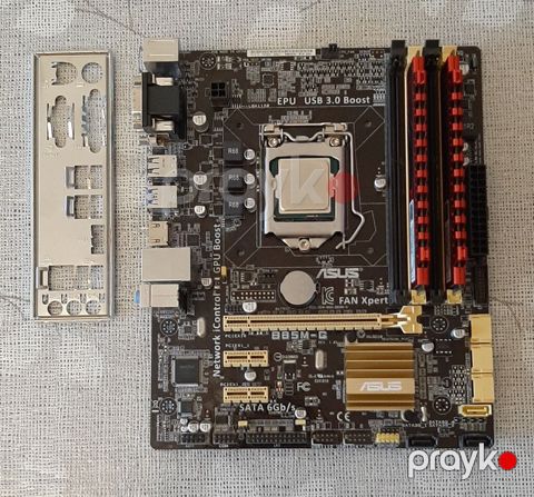 Bundle satılır - 110 AZN Ana plata Asus B85M-G CPU Intel