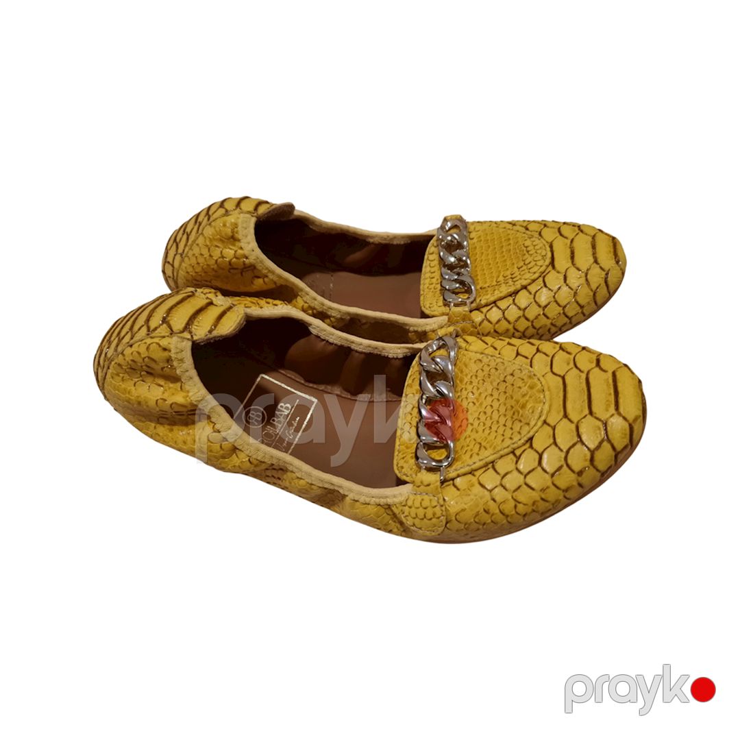 Qadınlar üçün yumru burun baletkalar Rollbab CL2403475-1, sarı, təbii dəri, ölçü 36 — Mallar, Bakı (2)