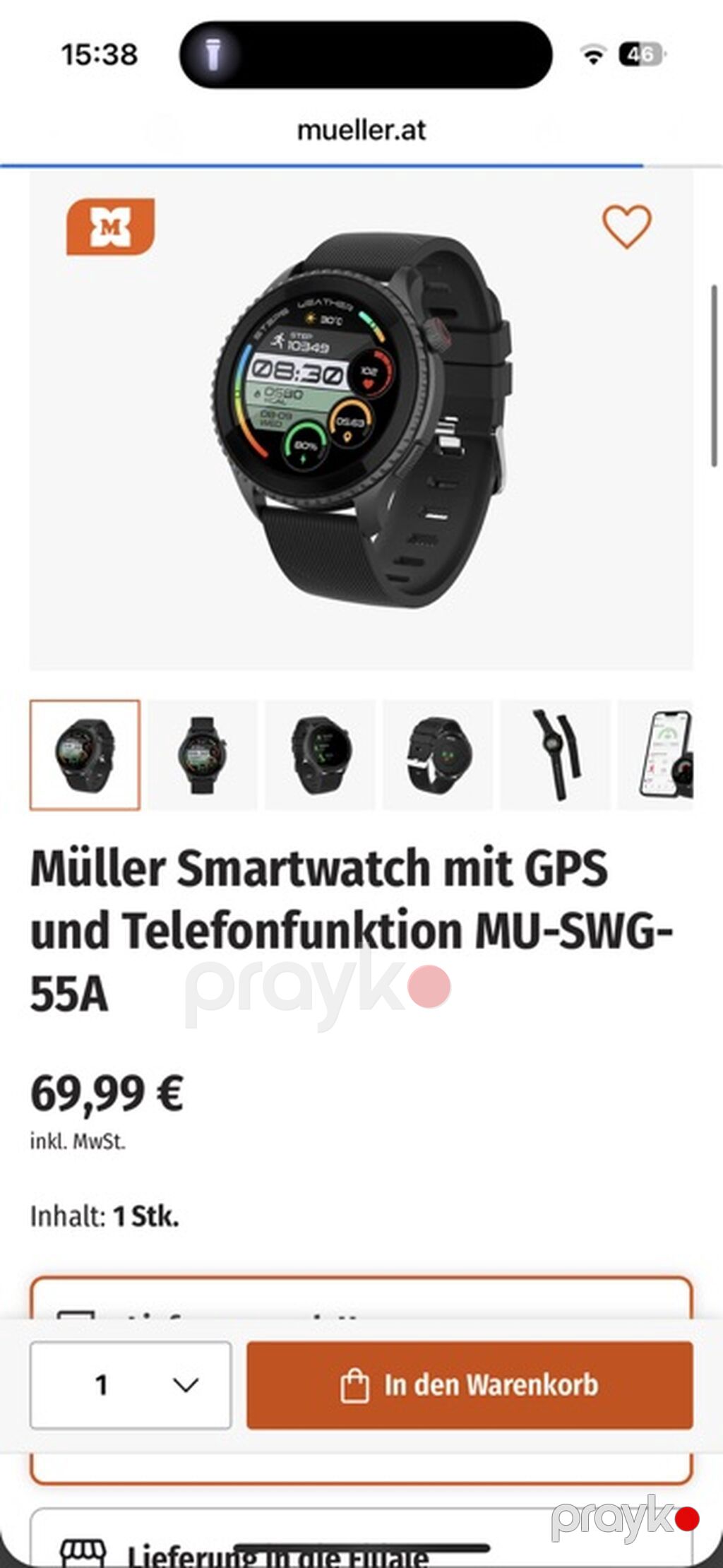 Müller Smartwatch MU-SWG-55A – GPS və telefon funksiyalı ağıllı saat — Ağıllı saatlar, Bakı (4)
