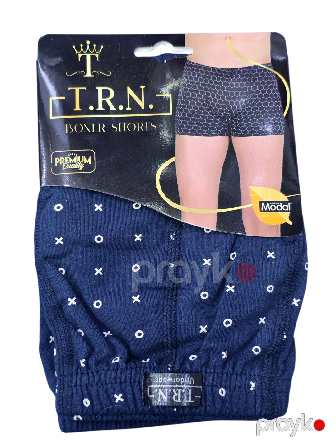 Kişilər üçün bokser PA-0243, göy, pambıq/modal, ölçü XL — Mallar, Bakı (2)