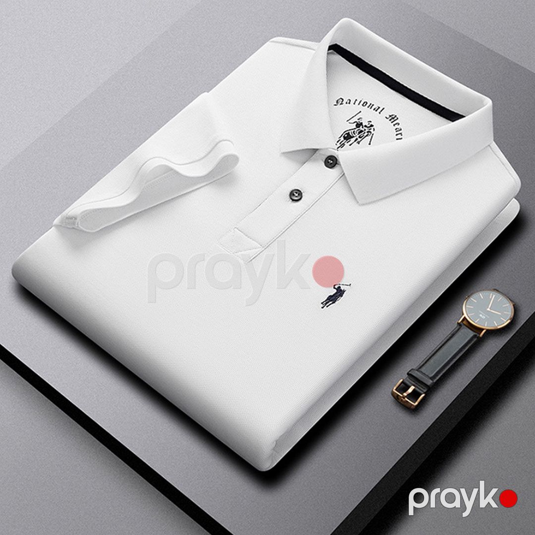 Kişilər üçün qısaqol polo 57-1415, ağ, pambıq, ölçü 3XL — Mallar, Bakı (2)