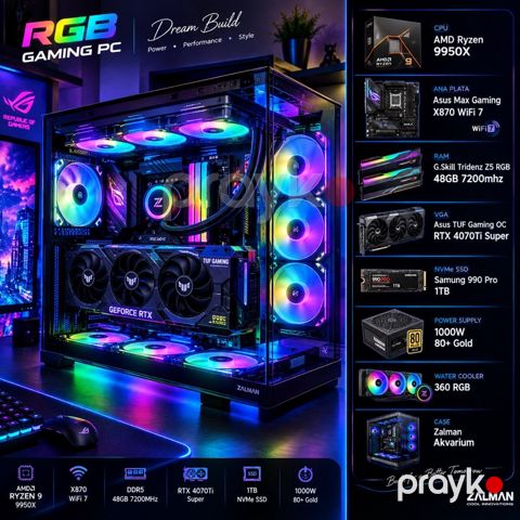 Workstation Ryzen 9950x Xtreme build — Bakı