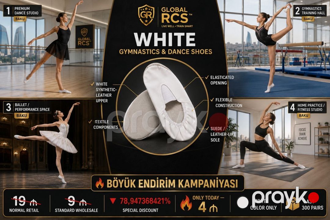 Gimnastika və rəqs üçün ağ çexka — Geyim, ayakkabı, aksesuarlar, Bakı (7)