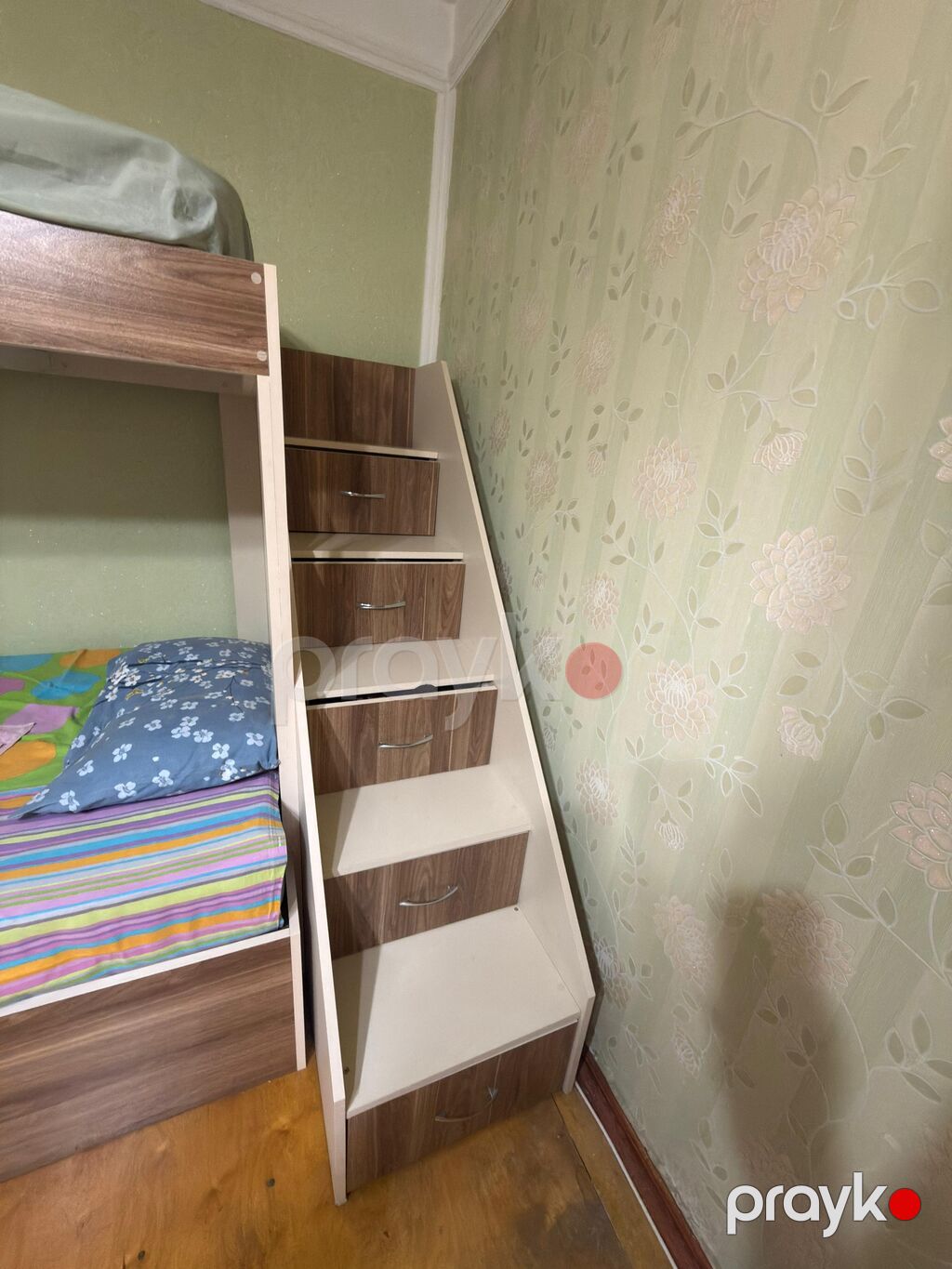 İki mərtəbəli çarpayı – pilləkənli və saxlanclı model - Material — Yataqlar, Bakı (2)