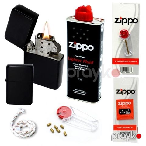 Alışqan və aksesuarlar dəsti Zippo HVA383 (çaxmaqdaşı + yanacaq + fitil) — Bakı