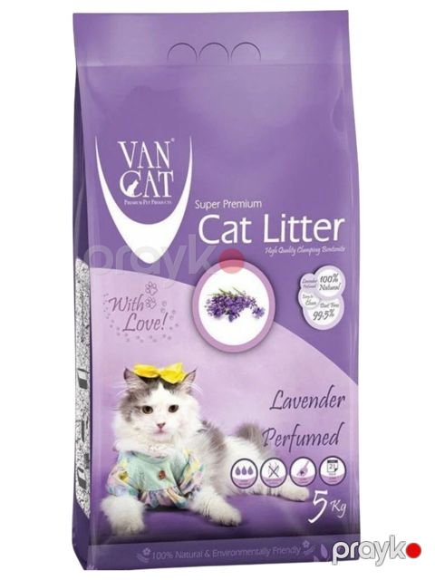 Pişik tualeti üçün qum Van Cat Lavender 5 kq — Bakı