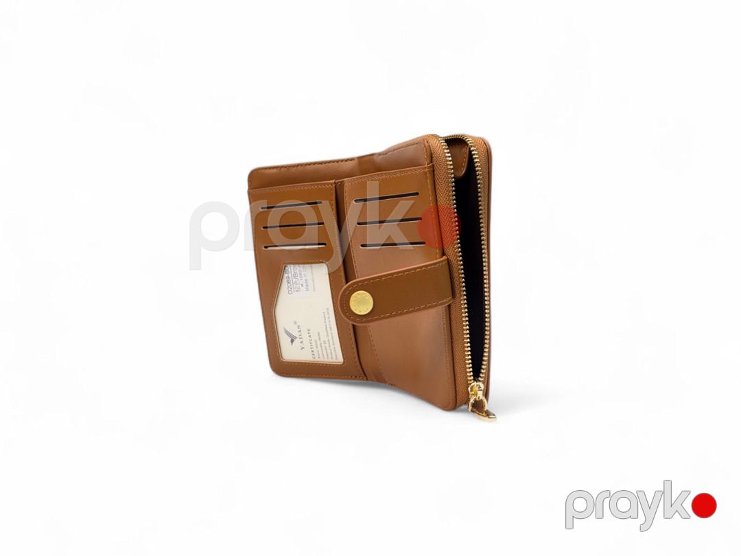 Portmone Yadas D2069-B005 Brown, poliuretan, 9x15 sm — Mallar, Bakı (2)