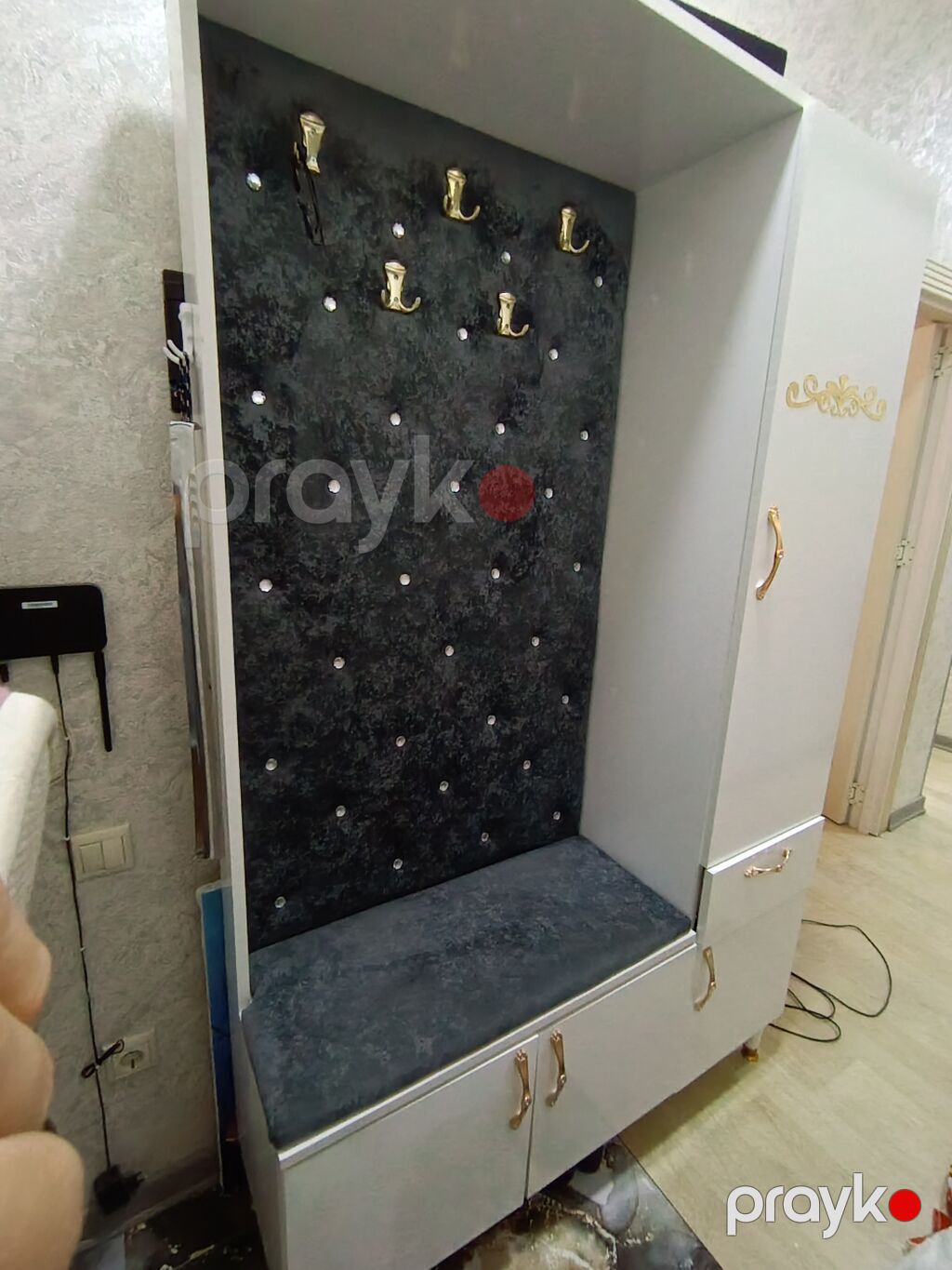 İşlənmiş, 4 qapılı, Ağ, Taxta Ayaqqabı dolabı — Ayakkabı şkafları, Qobu (2)
