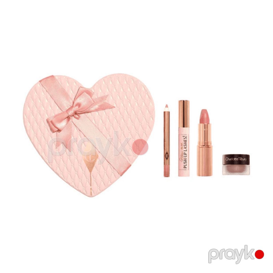 Dekorativ kosmetika dəsti Charlotte Tilbury Pillow Talk Icons On The Go (göz kölgəsi Eyes to Mesmerise, dodaq qələmi Lip Cheat, kipriklər üçün tuş Pillow Talk Push Up Lashes Super Black 4 ml) — Mallar, Bakı (2)