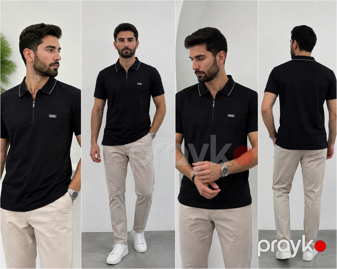 Kişilər üçün polo, pambıq, qara, ölçü 5XL — Mallar, Bakı (2)