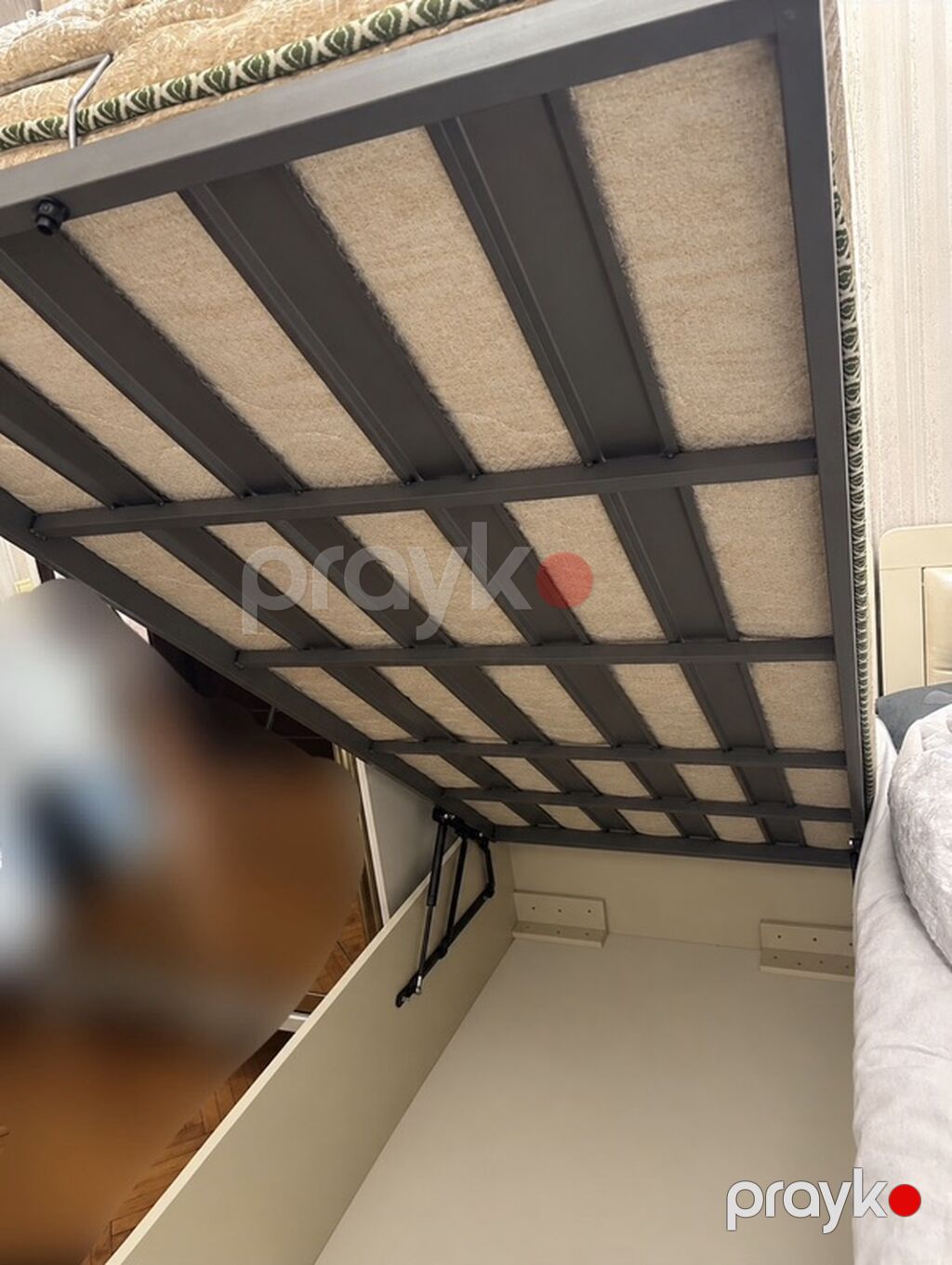 Yüksəklənən bazalı tək nəfərlik çarpayı + döşək - Ölçü: təxmini — Yataqlar, Bakı (2)