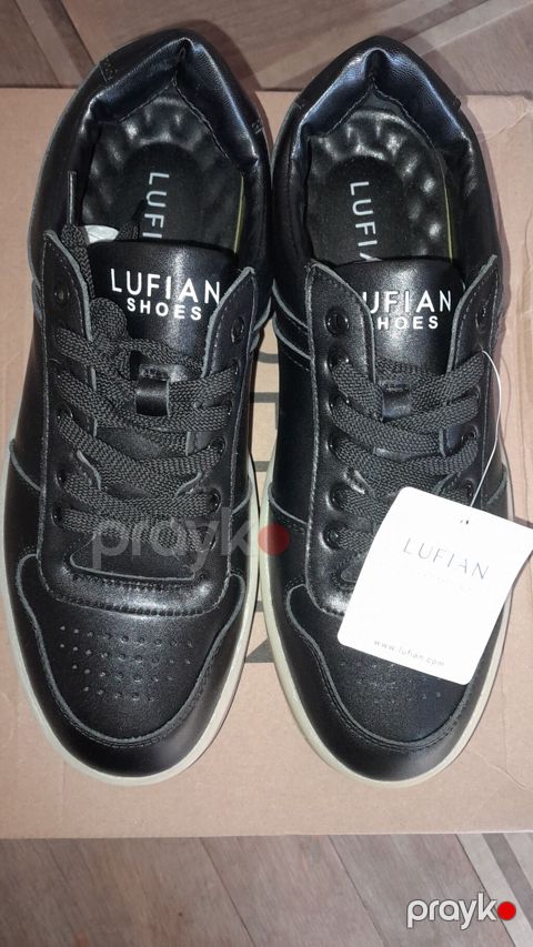 Lufian Shoes kişi krossovkası - Rəng: qara üst, açıq bej/karamel — Bakı