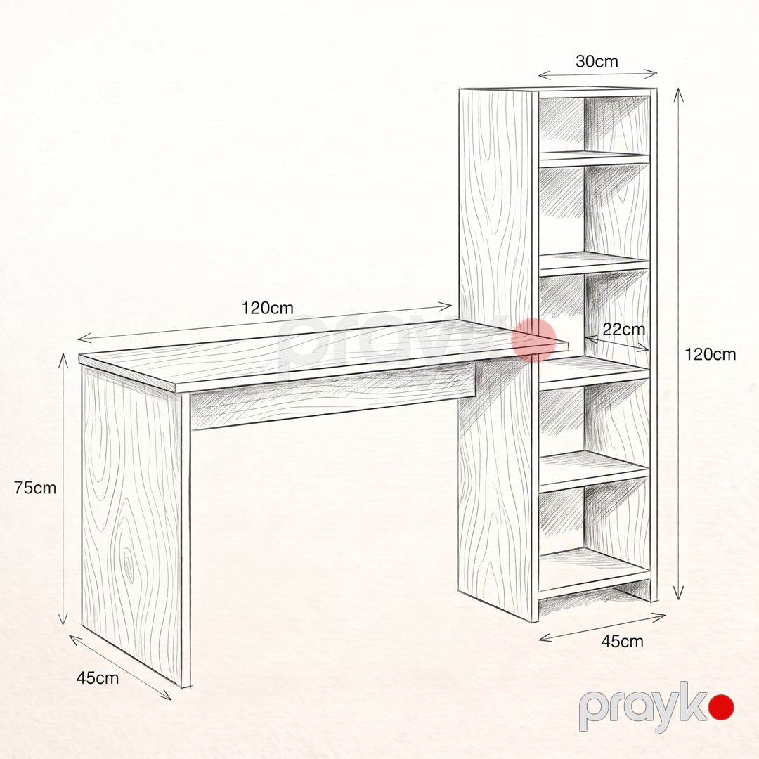 Kompüter masası 10604, Ldsp, 165x120x45 sm, antrasit — Mallar, Bakı (3)