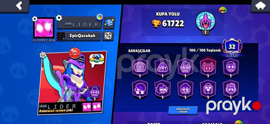 Brawl Stars hesabı – yüksək səviyyəli tam kolleksiya - Kupa sayı — Digər, Bakı (2)