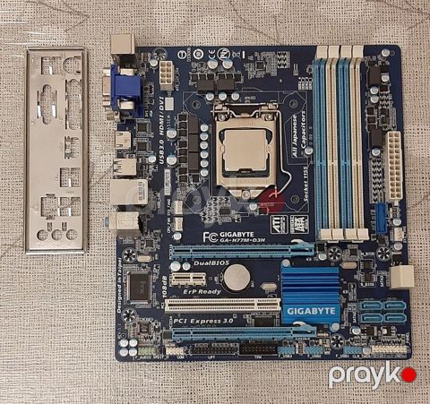 Bundle satılır - 100 AZN Ana plata Gigabyte GA-H77M-D3H CPU