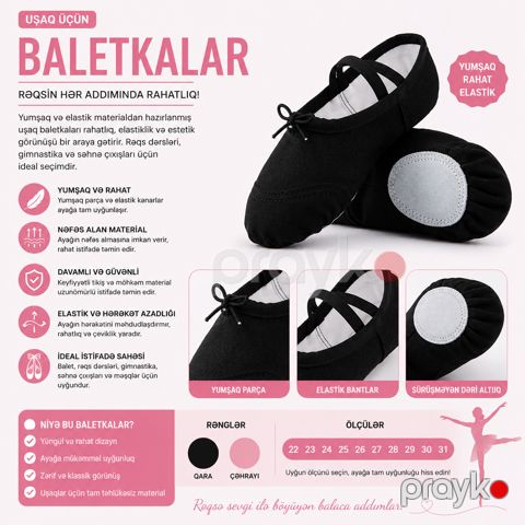 Baletka 2767152, qara, ölçü 23 — Bakı