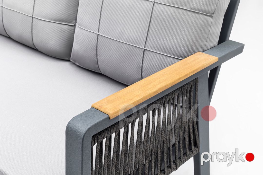 Bağ üçün mebel dəsti Terazzi Artemis Plus MY43, masa 140x78x68 sm, divan 80x194x68 sm, kreslo 79x74x68 sm — Mallar, Bakı (3)