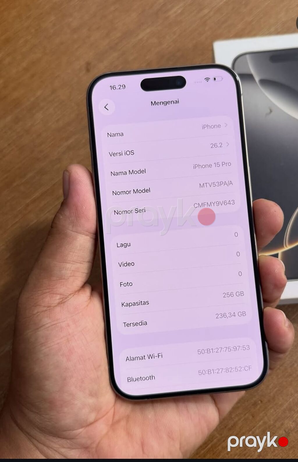 IPhone 15 Pro, 256 GB, Natural Titanium, Zəmanət, Simsiz şarj, Face ID — Apple iPhone, Digah (5)