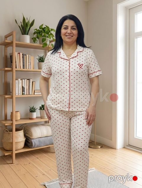 Qadınlar üçün şalvarlı pijama dəsti, ağ, modal, ölçü 2XL — Bakı