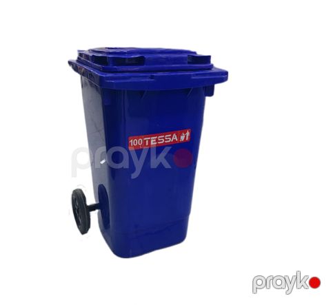 Zibil qabı Tessa, pedallı və təkərli ,100 l, göy — Bakı