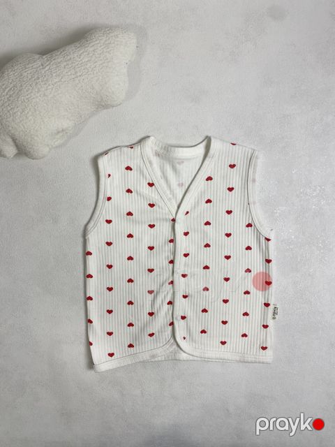 Yenidoğulanlar üçün jilet 554-15644, pambıq, ağ, 3-6 ay — Bakı