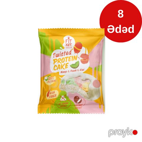 Proteinli peçenye qutusu FitKit Twisted Cake Mango, 70 q, 8 əd — Bakı