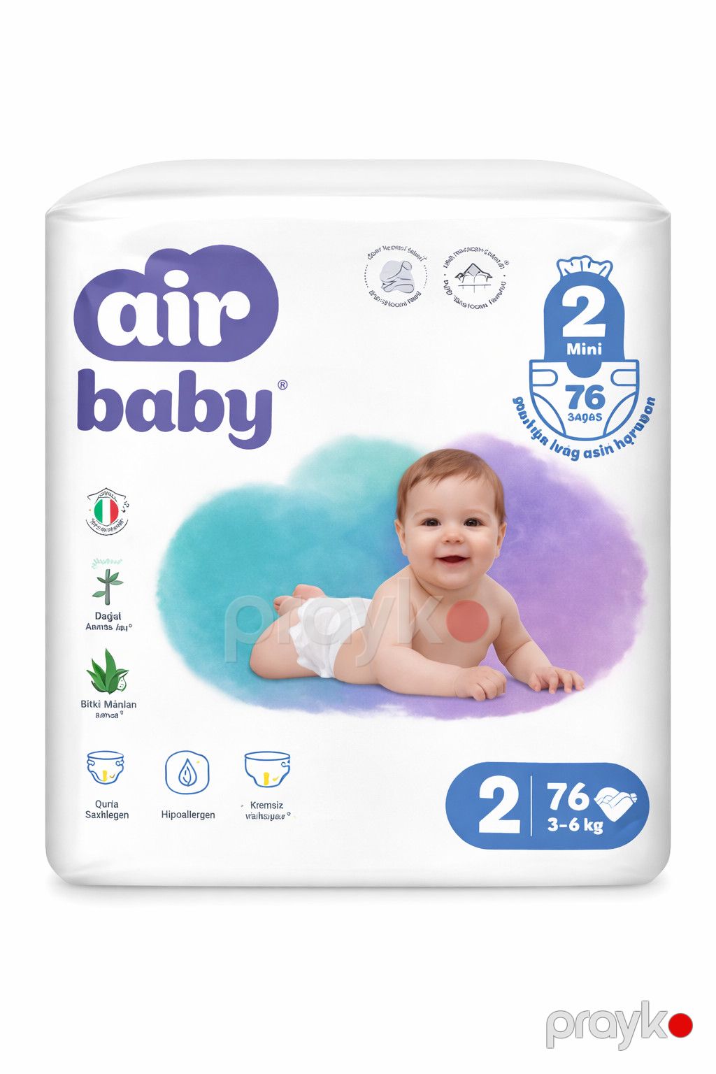 Uşaq bezləri Air Baby jumbo №2, 3-6 kq, 76 əd — Mallar, Bakı (2)