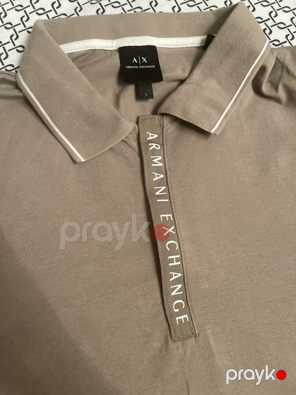 Polo köynək, Armani Exchange, L, rəng - Bej — Futbolka və polo, Bakı (3)