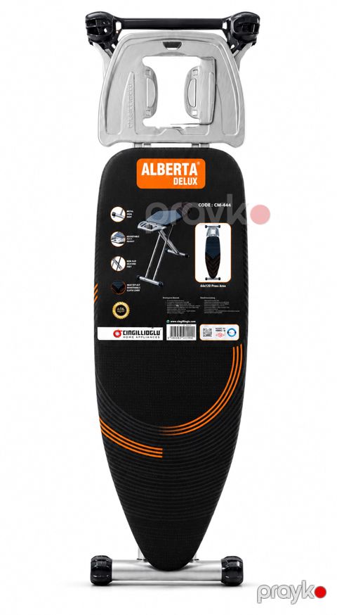 Ütüləmə lövhəsi Cıngıllıoğlu Alberta Deluxe, qara, 44x120 sm — Bakı
