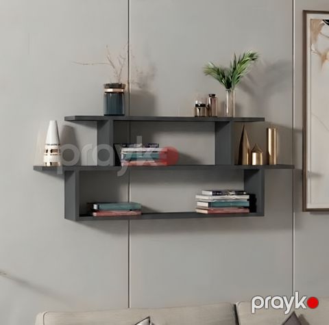 Rəf MB1, laminat, antrasit, 100x60x25 sm — Bakı