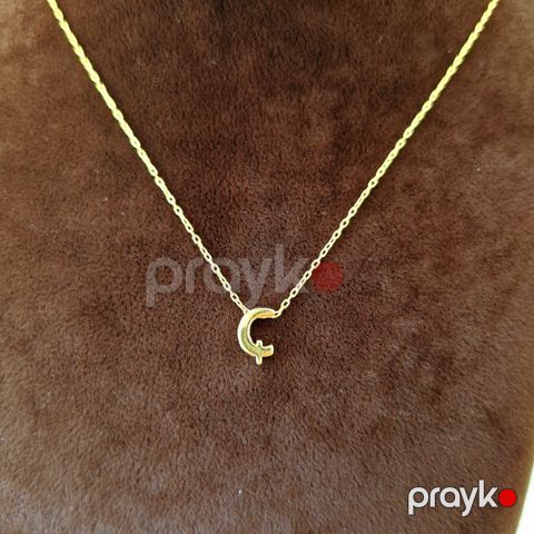 Bədən üçün bəzək Ç hərfi Qızılı - Azgold_900 — Bakı