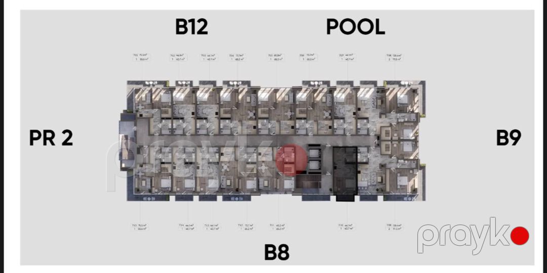 Satılır 1 otaqlı yeni tikili 46 m² — Mənzil, Bakı (6)