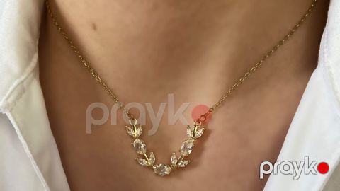 Qadın boyunbağı 74E1802, paslanmayan polad — Bakı