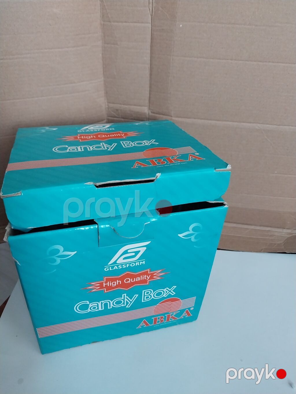 Şüşə konfet qabı – Glassform Abka “Candy Box” - Material: qalın — Süfrə qabı, Bakı (4)