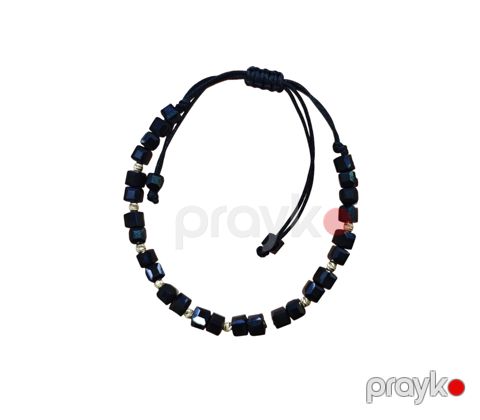 Qolbaq, 10 qızıl muncuq və qara kvadrat muncuqlarla - QS-99 — Bakı