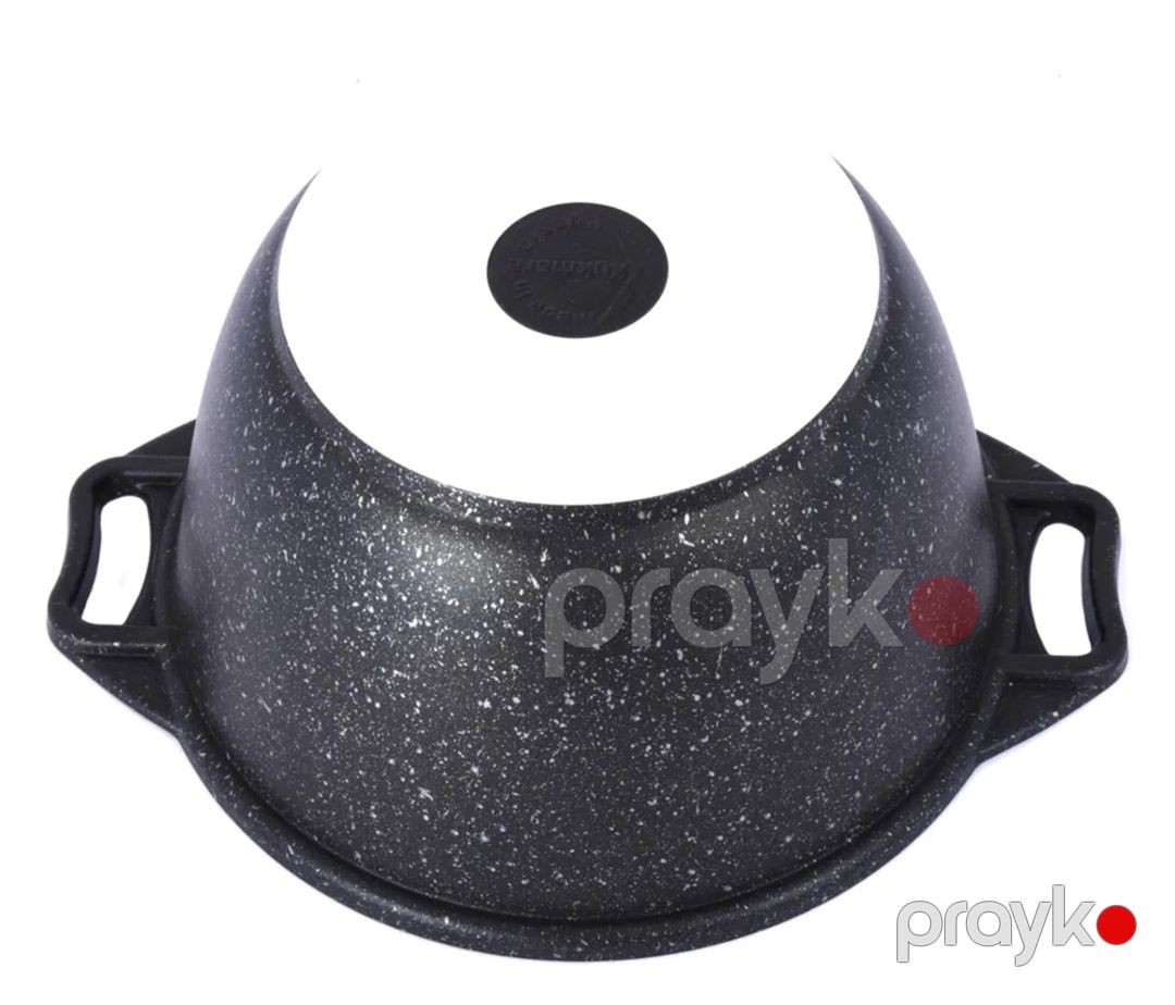 Qazan Kukmara Мраморная kmt32a, qapaq ilə, alüminium, qara, 24 sm, 3 l — Mallar, Bakı (3)