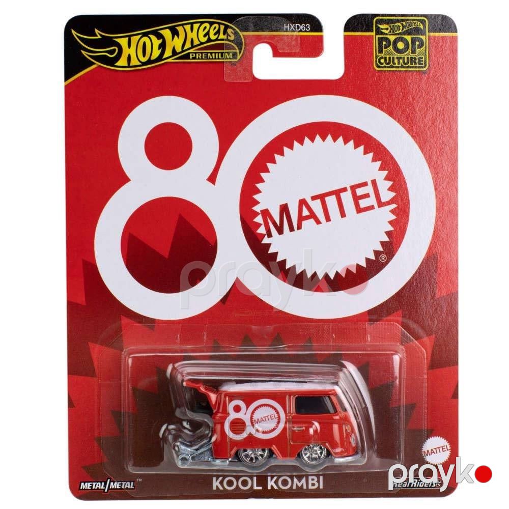 Oyuncaq maşın Hot Wheels Volkswagen Kool Kombi, 1:64 miqyaslı, metal gövdə və şassi, Real Riders təkərlər, kolleksiya modeli - 00-00043080 — Mallar, Bakı (2)