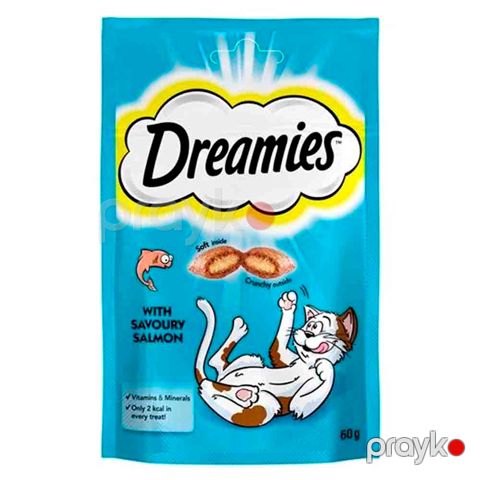 Pişiklər üçün məzə Dreamies With Savoury Salmon, 60 q — Bakı