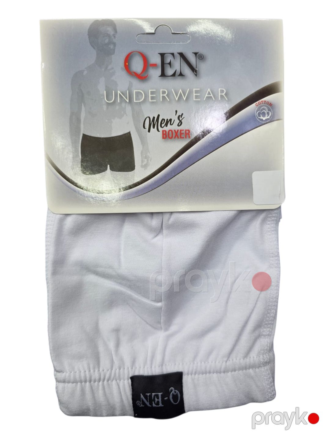 Kişilər üçün bokserlər Q-EN, ağ, pambıq/elastan, ölçü S — Mallar, Bakı (2)