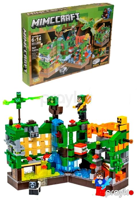 Konstruktor Minecraft My World LB607 Зеленая крепость, 501 əd, 6+ yaş — Bakı