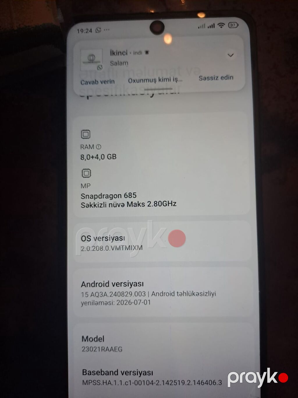 Redmi smartfon – mavi rəng Texniki göstəricilər: - Ekran: ön hissədə — Xiaomi, Bakı (4)