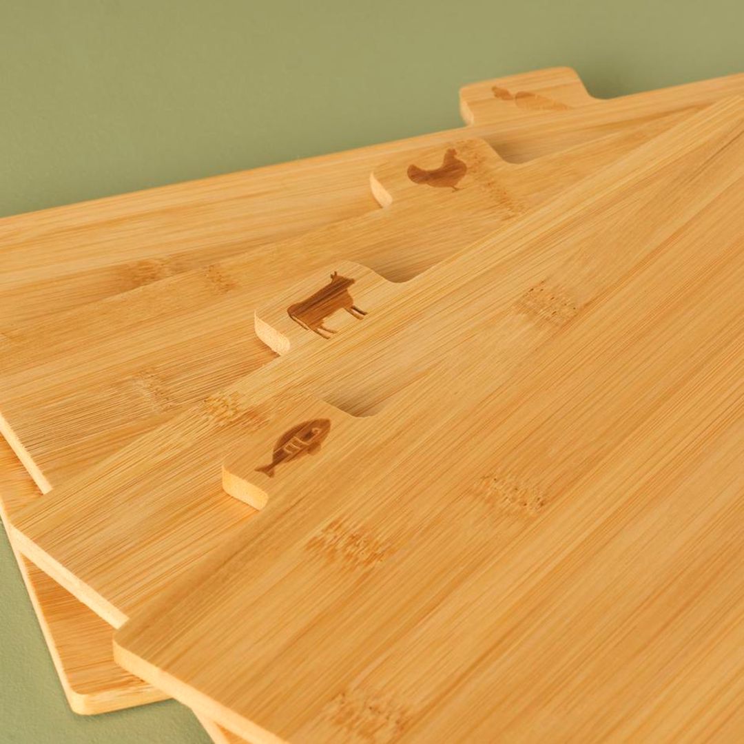 Mətbəx lövhələri dəsti Curvi, bambuk, bej, 28x20x7 sm, 4 əd — Mallar, Bakı (2)
