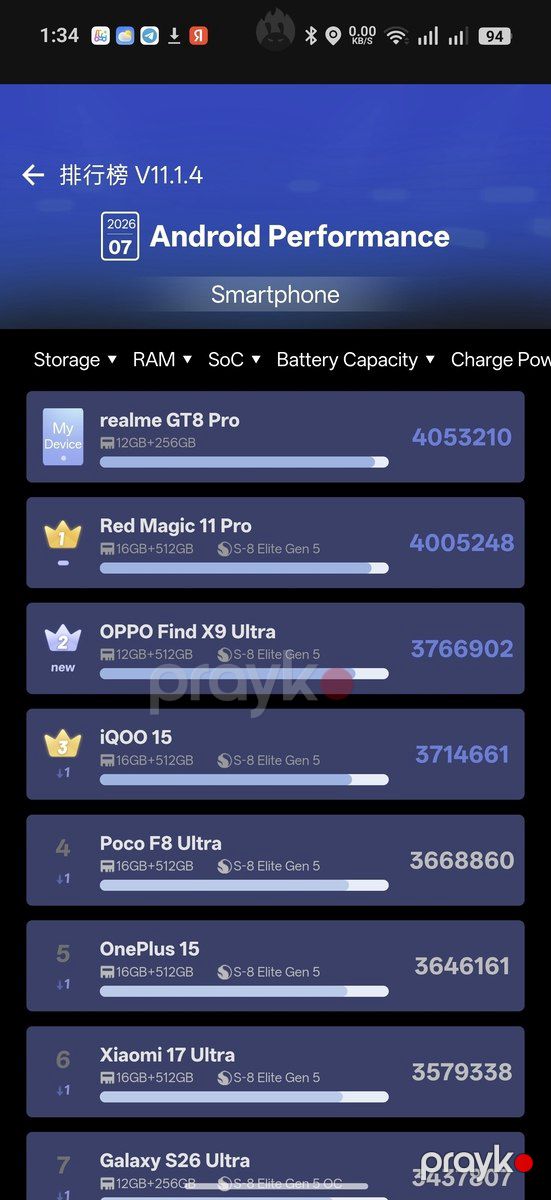 Realme GT 8 Pro Urban Blue 256GB/12GB — Smartfonlar, Şamaxı (3)
