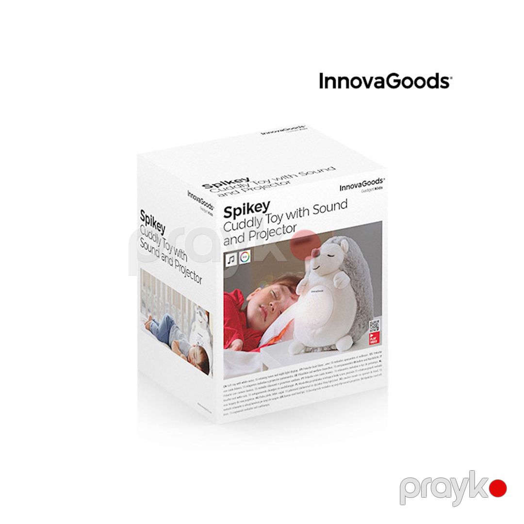Gecə proyektoru InnovaGoods Spikey ağ səs-küylü, poliester, boz/ağ, 16x19x15 sm — Mallar, Bakı (3)