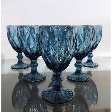 Mavi Naxışlı Şüşə Qədəh 250 ml Plateon 0362 — Mallar, Bakı (3)